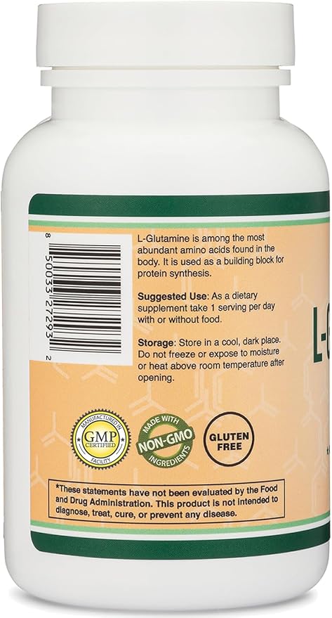 L Glutamine Capsules (1000mg Servings, 120 Capsules)