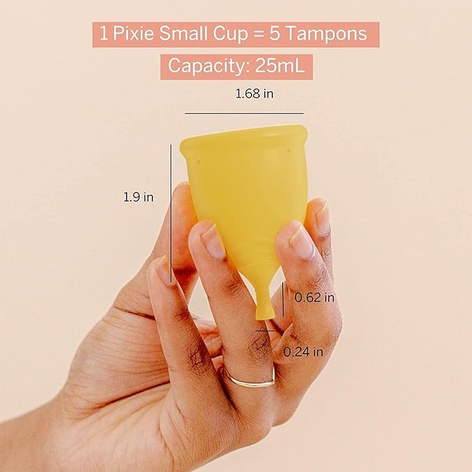 2 Pixie Menstrual Cups 100% Medical-Grade 1 for 12 Hours