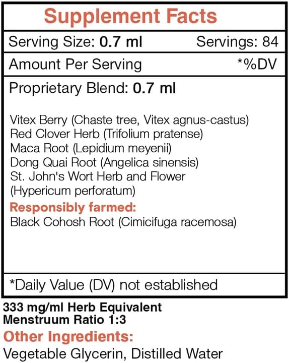 Menopause Secret Alcohol-Free, Glycerite Black Cohosh, 2 OZ