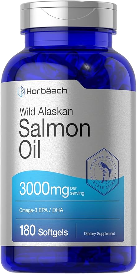 Horbäach Wild Alaskan Salmon Fish Oil 180 Softgel Omega-3 Fatty