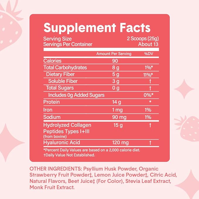Bellway Super Fiber Powder + Collagen (2 Pack), (22.92 oz)