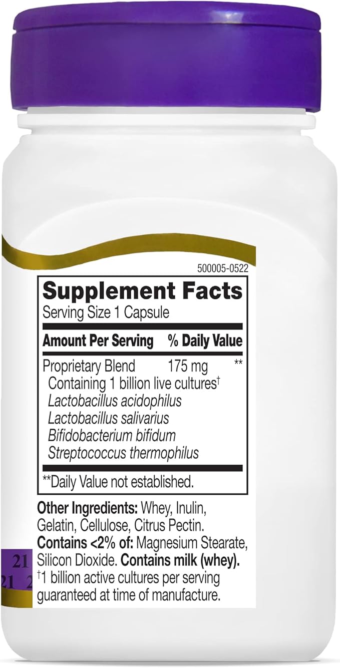 21st Century Acidophilus Capsules, 100 Count (21339)