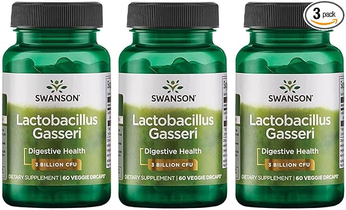 Swanson Lactobacillus Gasseri 3 Billion (60 Veggie 3 Bottles