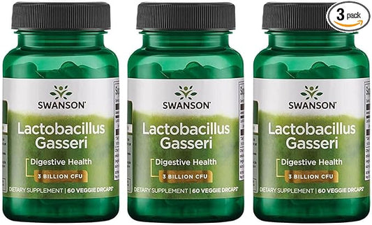 Swanson Lactobacillus Gasseri 3 Billion (60 Veggie 3 Bottles