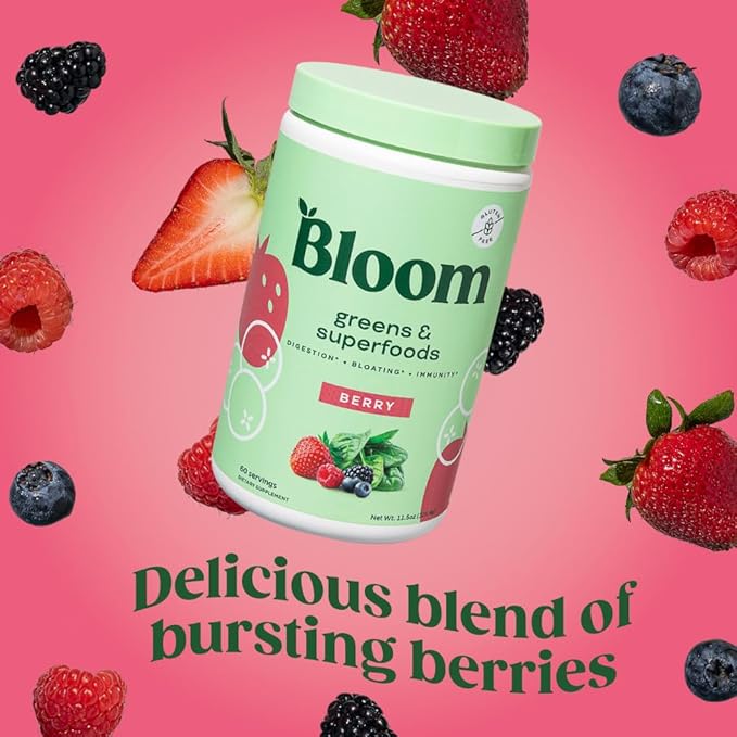 Bloom Nutrition Superfood Greens Powder, Digestive 60 SVG,