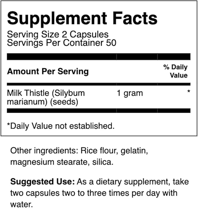 Swanson Milk Thistle (100 Capsules, 500mg Each) 3 Pack