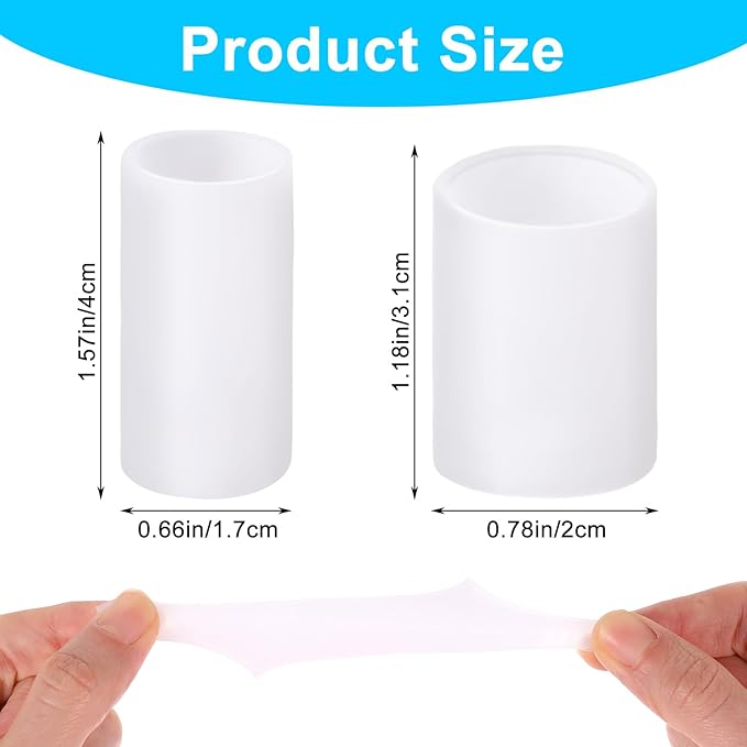 12 Pcs Silicone Toe Sleeves, Soft