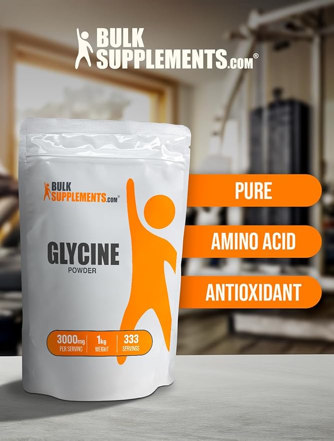BulkSupplements.com Glycine Powder 3000mg - 3000mg per 1kg (2.2 (2.2 lbs) 1)