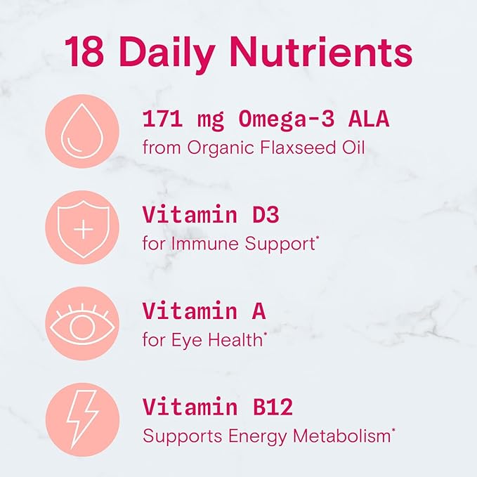 SmartyPants Organic Women's Multivitamin Gummies: Biotin, 3 (ALA), D3, C, B12, B6, B6, Vitamin 120 Count (30 Day