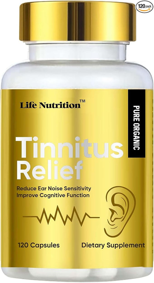 1200MG Tinnitus Relief Supplement,Tinnitus Relief Noise-120 Capsules