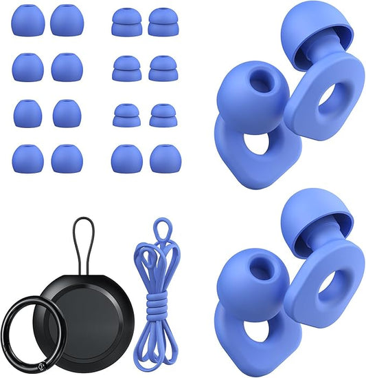 2 Pairs of Earplugs for Sleeping,Reusable 8 Pairs 25dB-30dB