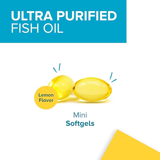 Qunol Fish Oil Omega 3 Mini 1000mg Omega 3 EPA 3 Month 180 Count