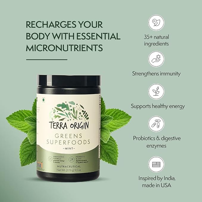 TERRA ORIGIN Superfoods Greens for Immune 30 Servings