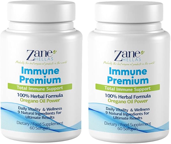 Zane Hellas Immune Premium Softgels. Immune 100% Herbal 120 Softgels. 2