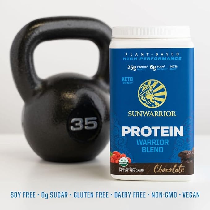 Sunwarrior Vegan Organic Protein Powder Plant-based 17 Servings
