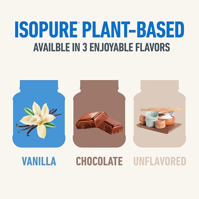 Isopure Vanilla Vegan Protein Powder, 20 Servings