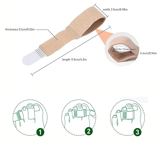 10Pcs Fabric Hammer Toe Corrector, Reusable