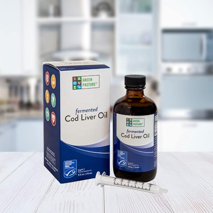 Green Pasture - Fermented Cod Liver -6 fl. 3 Omega 6 Omega 9 (6oz (6oz Unflavored)