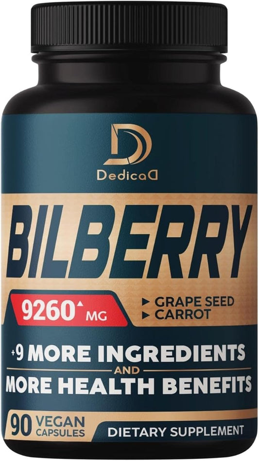 10in1 Bilberry Extract for Eyes Supplement 9260mg 3 Month 90 Capsules
