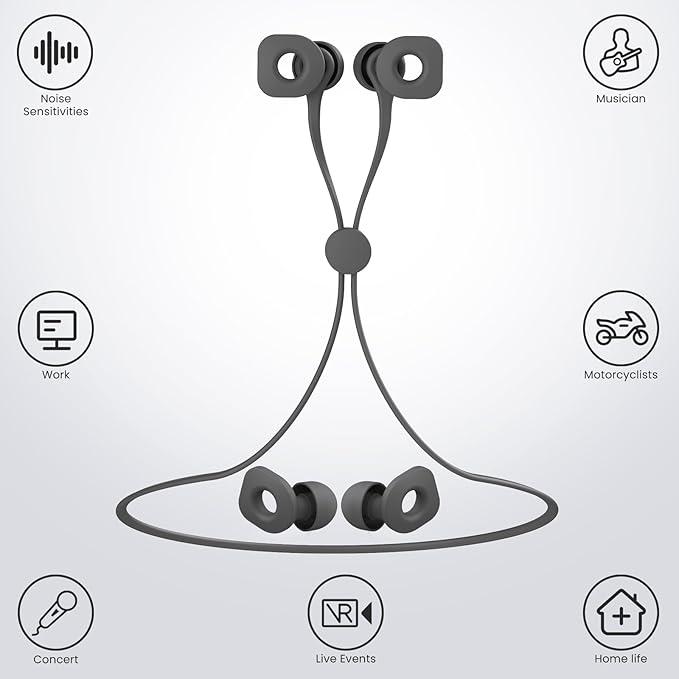 2 Pairs of Earplugs for Sleeping,Reusable 8 Pairs 25dB-30dB