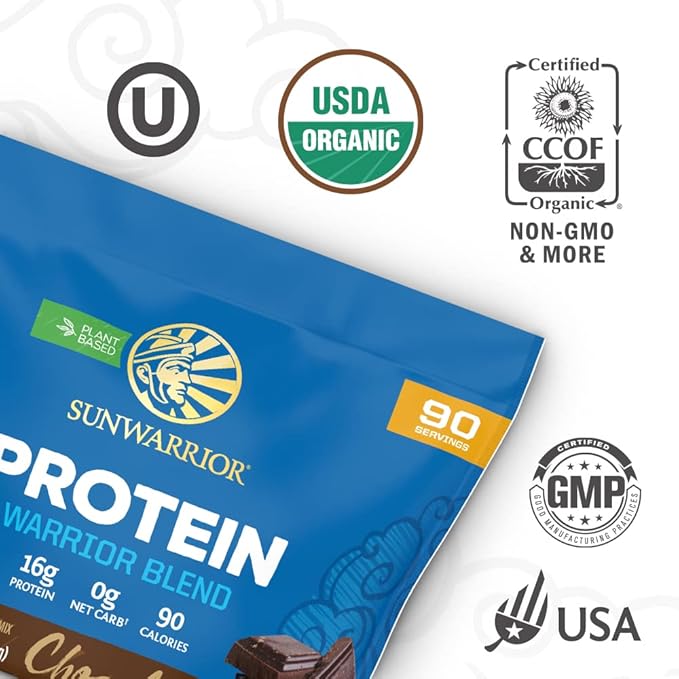 Sunwarrior Vegan Organic Protein Powder Plant-based 90 Servings