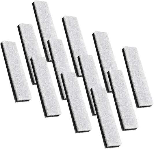 12X Replacement Premium Water Filter Compatible with NPET WF020 Water Fountain. Rectangular-Shaped, Washable Pet Fountain Filters with Triple Filtration System
