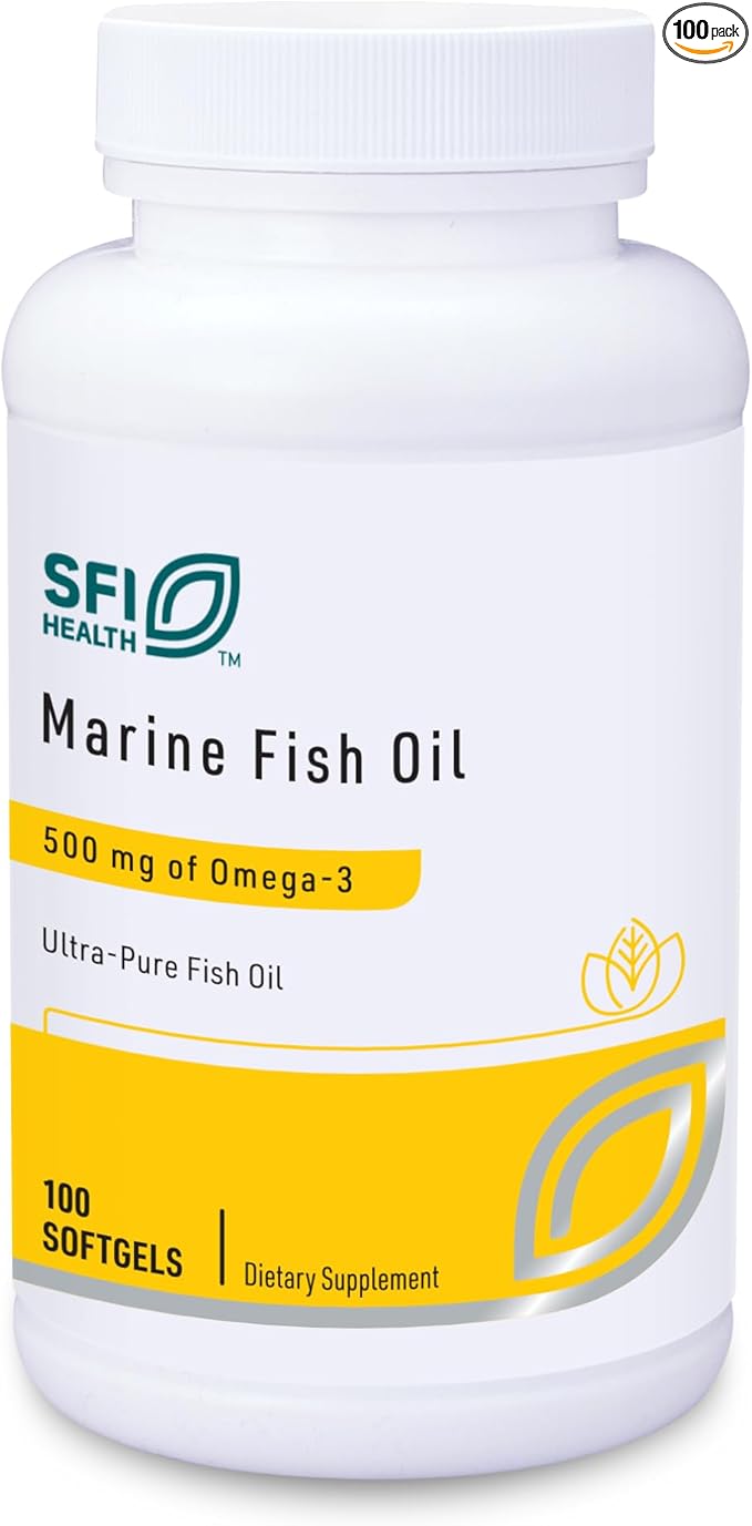 Klaire Labs Marine Fish Oil 300 Milligrams 200 Milligrams 3 Unflavored (100 Softgels)