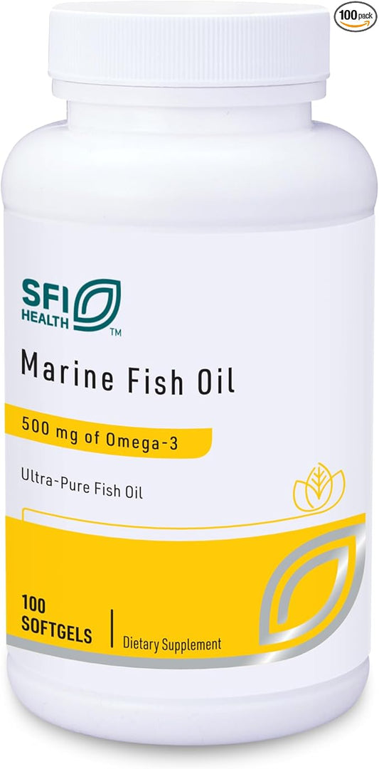Klaire Labs Marine Fish Oil 300 Milligrams 200 Milligrams 3 Unflavored (100 Softgels)