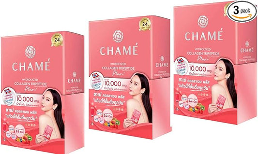 3 boxs.Chame Hydrolyzed Collagen Tripeptide Plus 10 Sachet