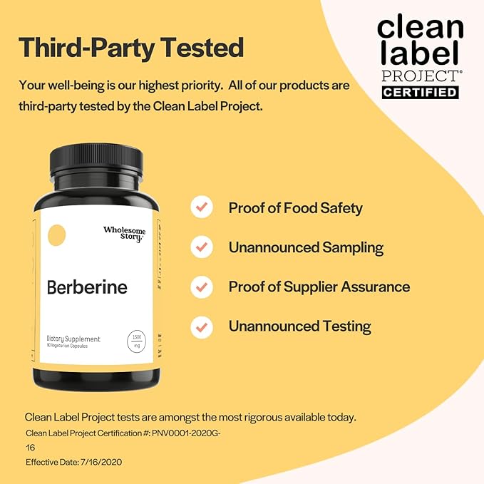 Berberine Supplement 1500mg | Berberine 500mg Per Capsule | 97% Standardized Purity | Supports Metabolic Profiles & Hormonal Balance | 90 Berberine HCL Capsules | Berberine Supplements 30-Day Supply