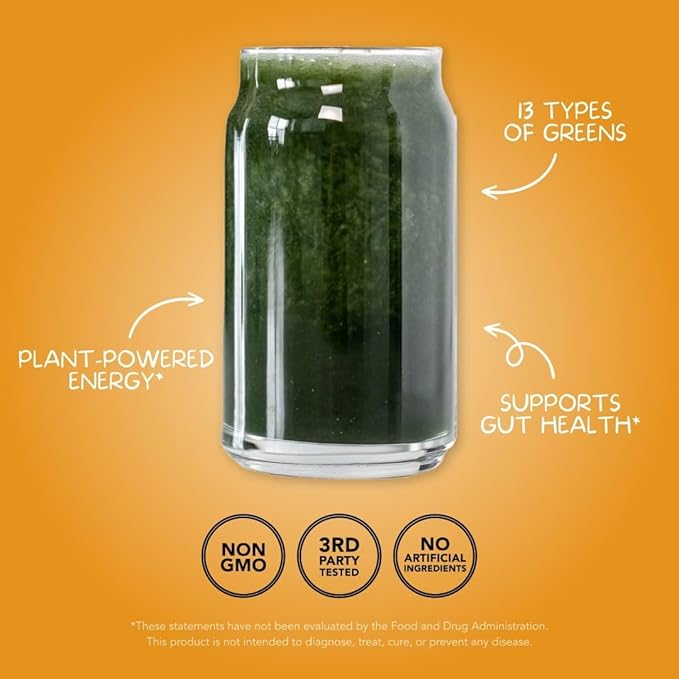 Clean Simple Eats Tropical Greens Powder Mix, Greens Superfood Powder Smoothie & Juice Mix, Gluten Free, Includes Powerhouse Superfoods Chlorella & Spirulina Powder Organic (30 Servings)