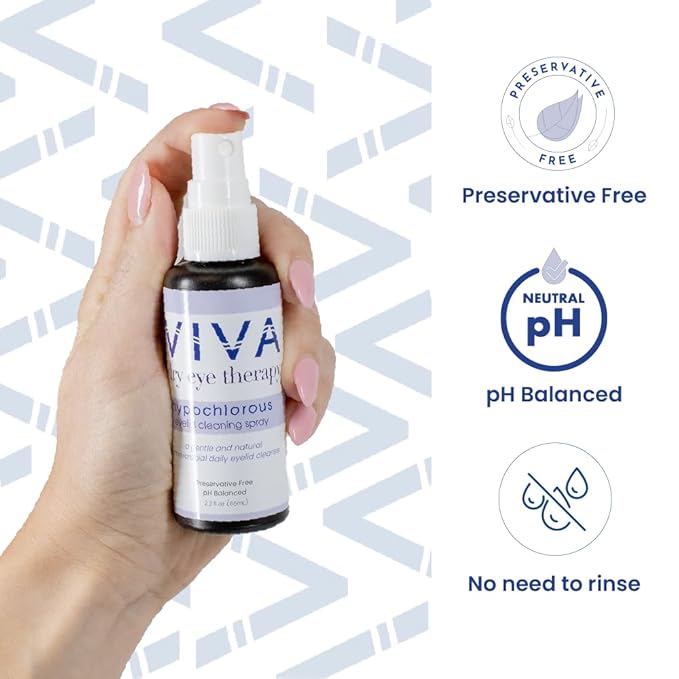 Viva Hypochlorous Acid Eyelid Cleansing Spray 2.2 fl (65ml)