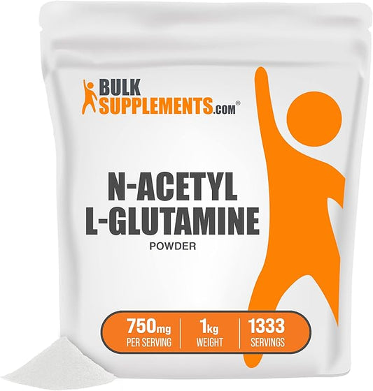 BulkSupplements.com N-Acetyl L-Glutamine Powder 750mg per 1kg (2.2 (2.2 lbs) 1)