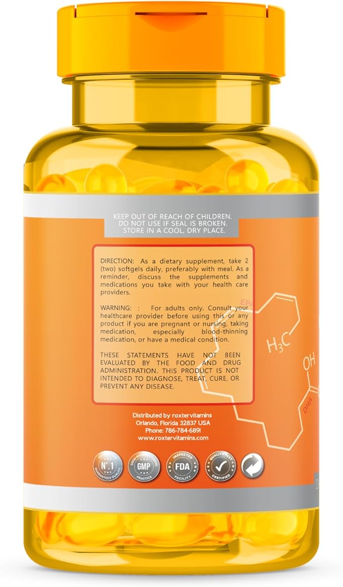 Fish Oil 1100 mg, Supports Heart 3 EPA 70 Rapid