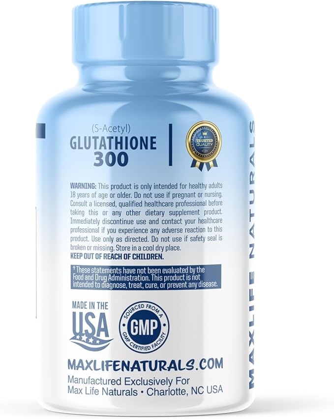S-Acetyl L-Glutathione 300mg PER Capsule 60 300mg Acid 300mg