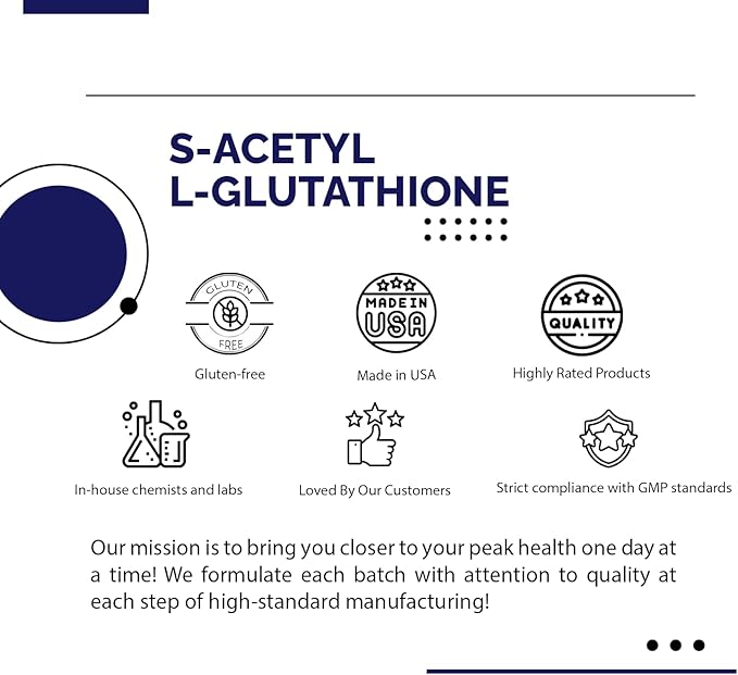 S-Acetyl L-Glutathione 95 mg, 4 Oz 240 Servings,
