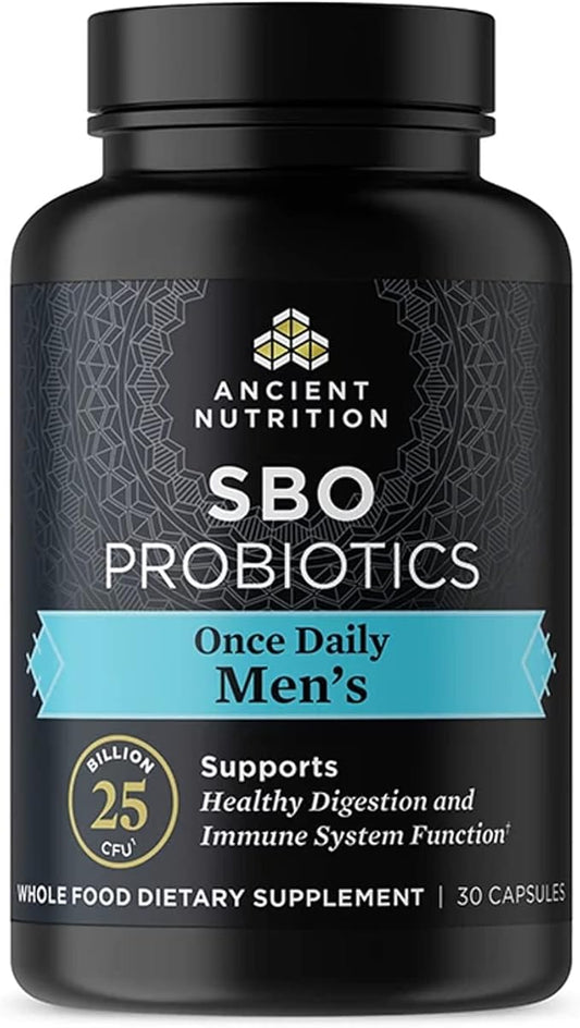 Probiotics for Men by Ancient Nutrition, 30 Ct, 25 Billion
