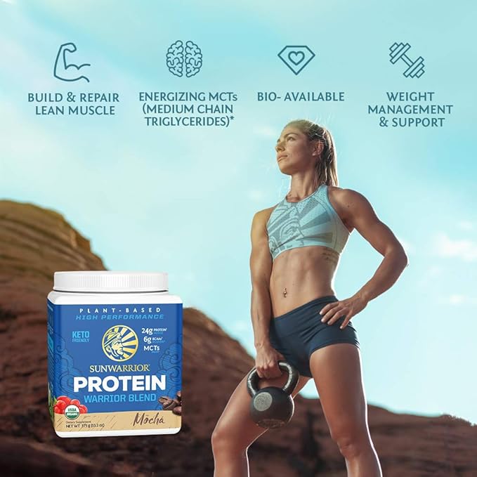 Sunwarrior Vegan Organic Protein Powder Plant-based 15 Servings