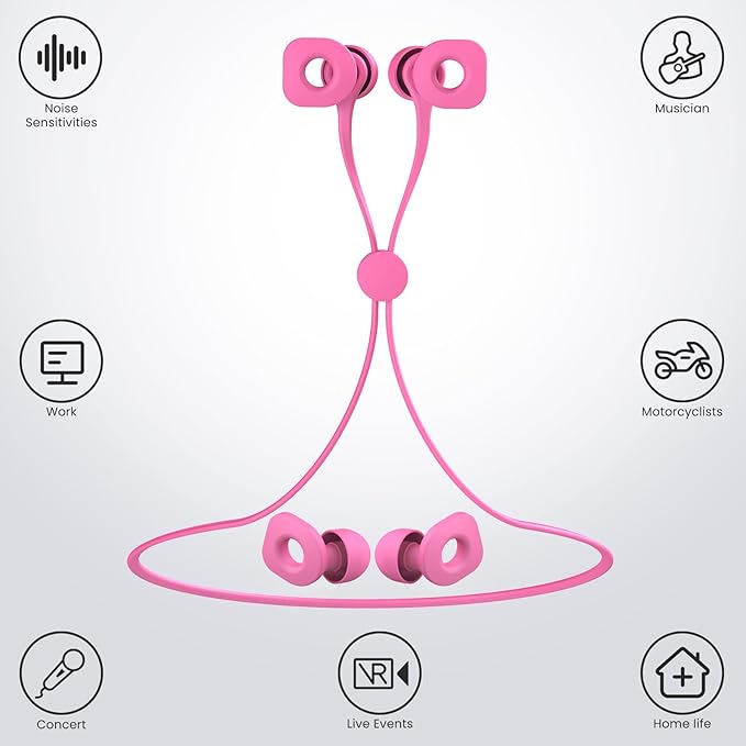 2 Pairs of Earplugs for Sleeping,Reusable 8 Pairs 25dB-30dB