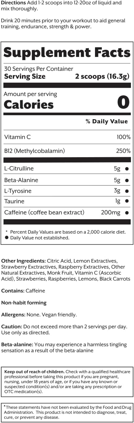 ProMix Nutrition Pre Workout Powder, Pink 30 Servings 1)