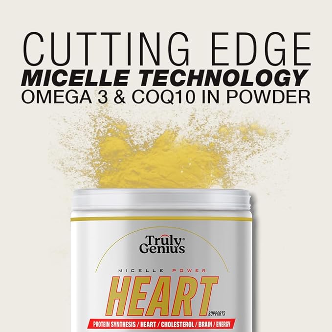 Heart Omega 3 Powder – Omega 3 Fish Oil Supplement, CoQ10, MCT Oil, DHA - Founded by James Rodriguez - Heart, Muscle Support - 30 Servings