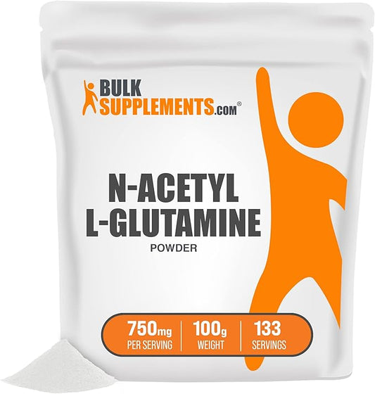 BulkSupplements.com N-Acetyl L-Glutamine Powder 750mg per 100g (3.5 (3.5 oz) 1)