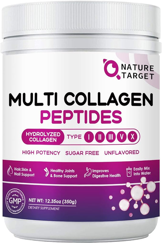 NATURE TARGET Multi Collagen Peptides Powder 35 Servings