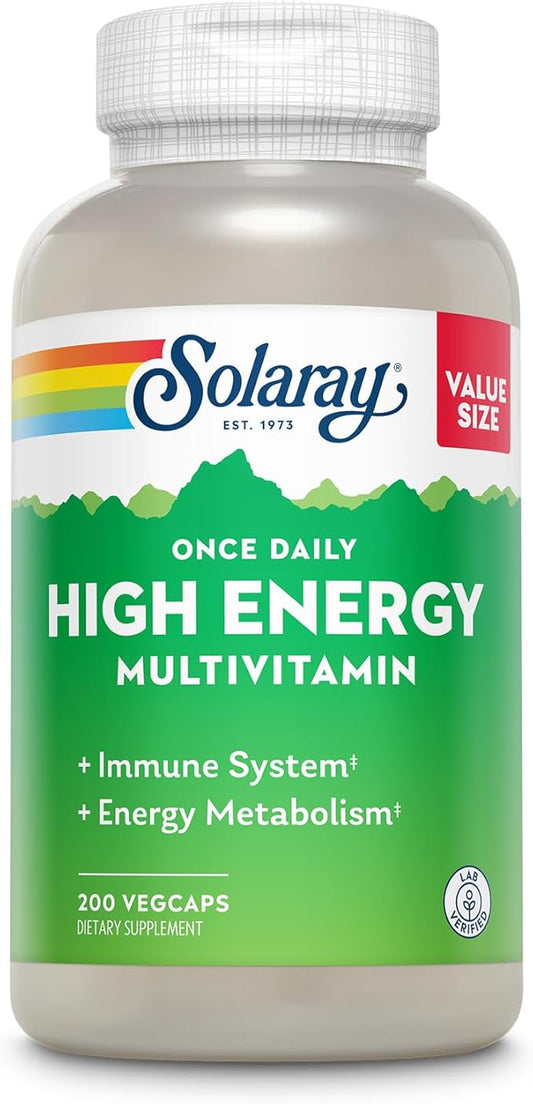 SOLARAY Once Daily High Energy Multivitamin, 200 Servings, 200 VegCaps