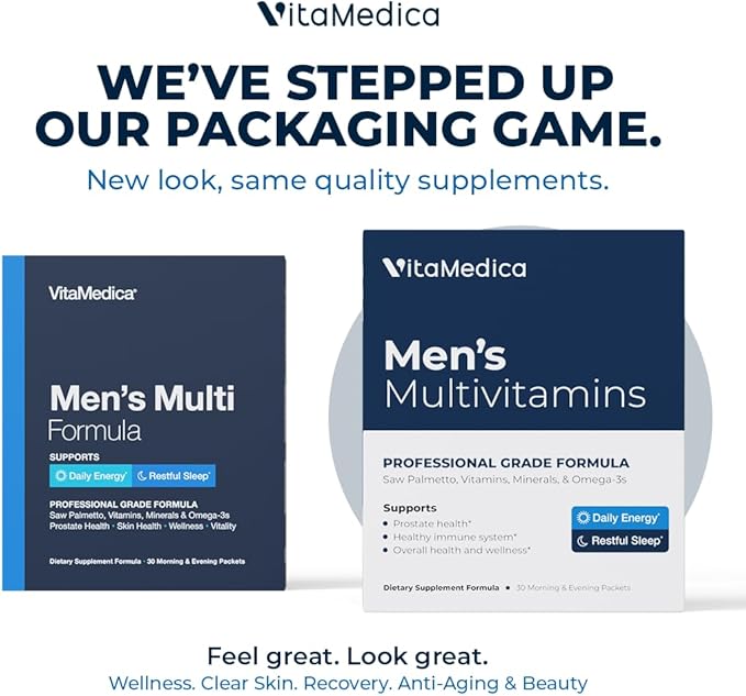 VitaMedica Men’s Multivitamin with Prostate Health Support Omega3s and 30 Easy