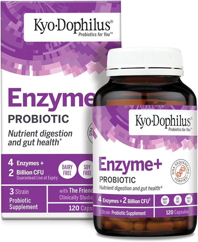 Kyo-Dophilus Probiotic Plus Enzymes, 120 Capsules
