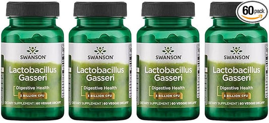 Swanson Lactobacillus Gasseri 3 Billion (60 Veggie 4 Bottles