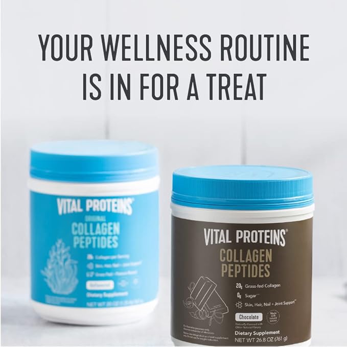 Vital Proteins Chocolate Collagen Powder Supplement 27g per 26.8 oz