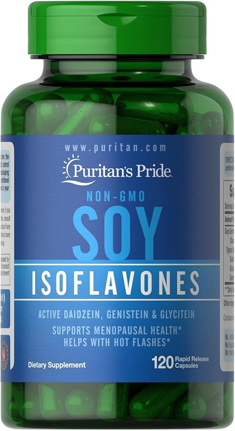 Puritan's Pride Non-GMO Soy Isoflavones Capsule 750 Mg, 120 ct