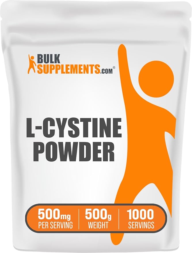 BulkSupplements.com L-Cystine Powder 500mg, L-Cystine 500mg per 500g (1.1 (1.1 lbs) 1)